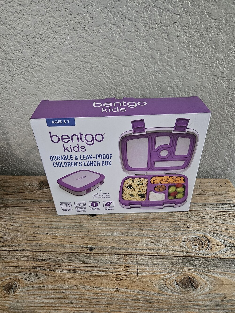 Bentgo Kids Durable Leak-Proof Children's Lunch Box - Purple